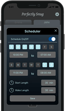 Setting the Smart Topper from the Perfectly Snug app