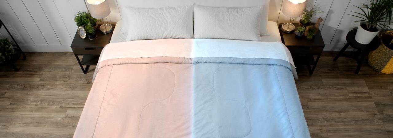 BedJet 3 Cloud Sheet air cooling mattress topper on bed